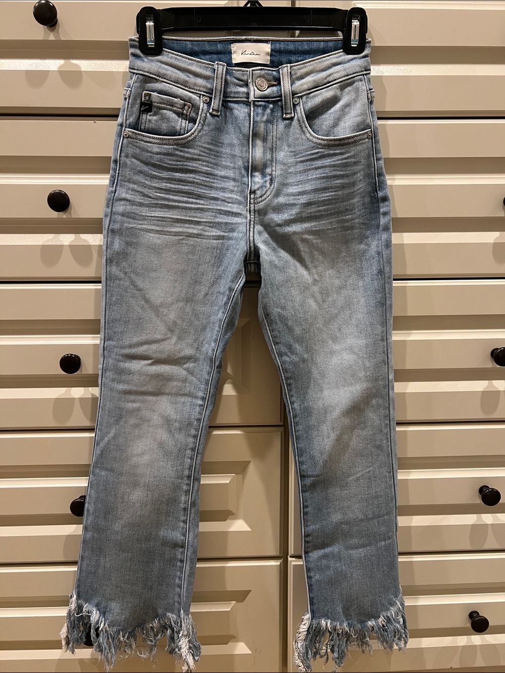 Light Blue Frayed Hem Women’s Jeans